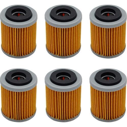 6pcs Oil Filter for YAMAHA TTR250 TTR 250 2000-2006 WR250F WR 250F 2001 2002 WR400F WR 400F 1998-2002 WR426F 2001-2002