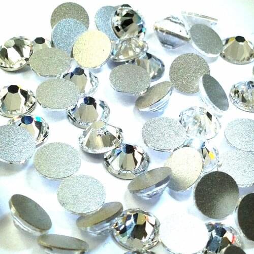 Sample 2058HF SS16 SS20 SS30 Glass AB Hot Fix Rhinestones Crystals Flatback Strass Iron Rhinestone For Clothes Motif Clothing