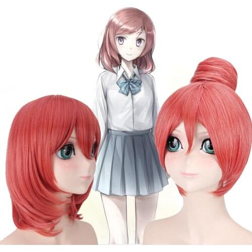 Love Live Nishikino Maki Wig LoveLive Cosplay Props Pink Hair Role Play Wigs Comic Con Theme Party Carnival Costumes Girls Wigs