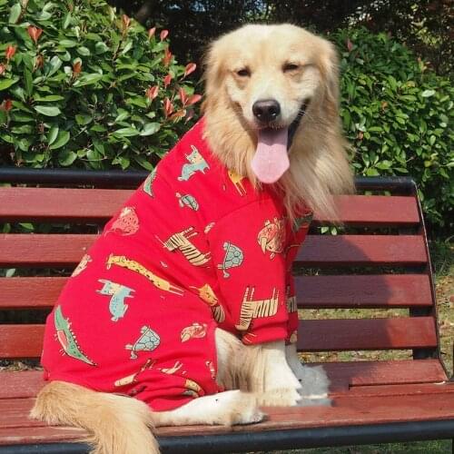 Big dog pajamas / dog cartoon pajamas / lightweight pullover pajamas / dog joint guard four-legged pajamas / one-piece