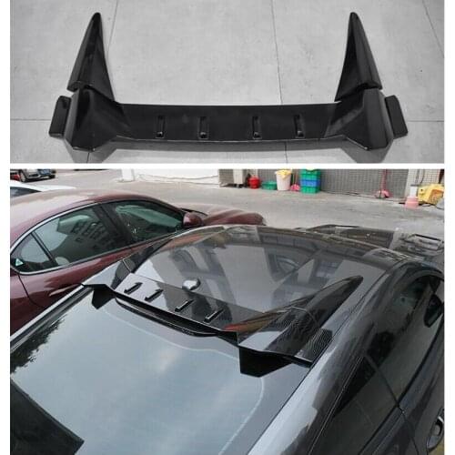 New High Quality ABS Black & Carbon fiber Grain Rear Trunk Lip Spoiler Top Wing Fits For Ford Mustang 2015-2020