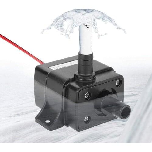 Ultra-Quiet Mini Submersible Water Pump Waterproof Water Fountain Pump Filter Fish Pond Aquarium Tank Fountain Water Pump DC 12V