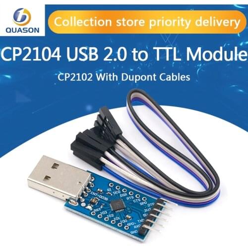 CP2104 USB 2.0 to TTL UART 6PIN Module Serial Converter STC PRGMR Replace CP2102 With Dupont Cables