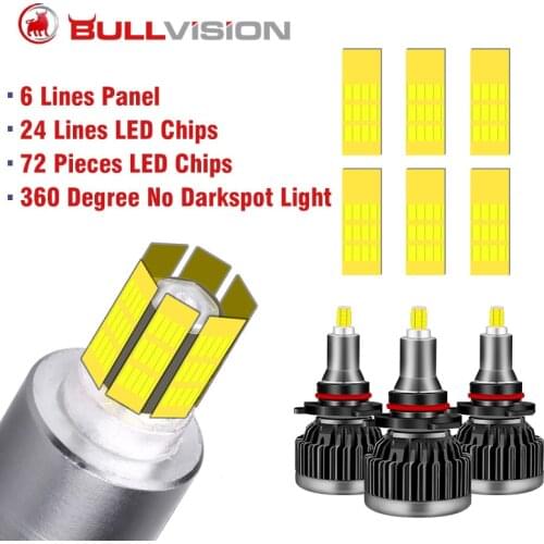 3D 360 Degrees H11 H7 Led Headlight Bulb H1 H8 H9 9005 HB3 9006 HB4 Led Auto Lights 60W 20000LM Car Fog Lamp 6500K White 1Pair