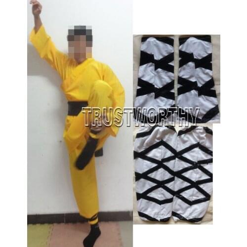 Unisex Kids&adult kung fu clothes shaolin monks suits uniforms clothing sets Martial arts robe uniforms yellow
