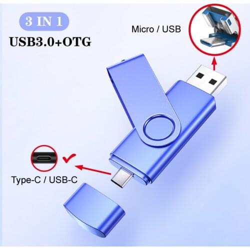 Type C USB Flash Drives USB 3.0 High Speed Cle USB 512GB Memory Stick 256GB Pen Drive 128GB 64GB 32GB 16GB Pendrives USB Stick