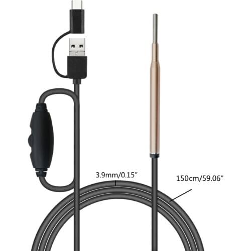 3 in 1 Ear Wax Removal Tool,USB Otoscope-Ear Scope Camera 3.9mm Digital Endoscop 50JC
