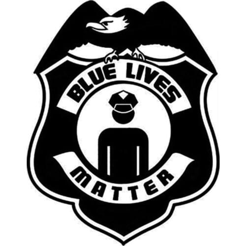 15cm*19cm BlUE LIVES MATTER Car Styling Classic Car Sticker Vinyl Decal Black/Silver S3-4746