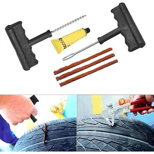 2020 Motorcycle/Car Tubeless Tyre Puncture Repair Kit Tool Tire Plug Auto 3 Strips