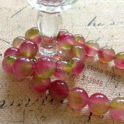 6/8/10/12MM 1Strand/Pack Watermelon Crystal Strawberry Quartz Natural Semi-precious Stone Jewelry Beads Accessories