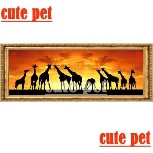 DIY Mosaic Embroidery diamond Painting Giraffe Full Drill Diamond Embroidery painting 5D drill cross stitches Home Wall Decor