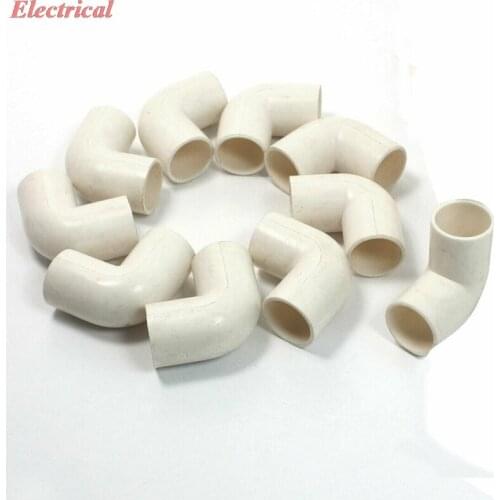 White PVC Drainage Pipe Adapter Elbow Connectors Fittings 16mm Dia