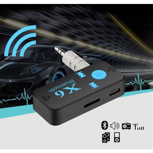 Wireless Bluetooth Adapter 3.5mm Jack A2dp Car Audio Stereo Phone Call Handsfree Receiver Support AUX TF Card MP3 Music Player