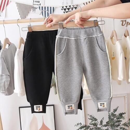 New Winter Kids Fashion Clothes Baby Boys Girls Sport Pants Children Infant Trousers Toddler Cargo Thicken Velvet Warm Trousers