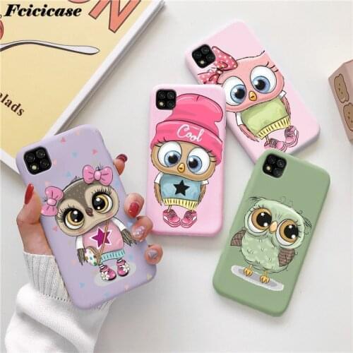 Candy Lovely Owl Case For Huawei P50 P40 P30 P20 Honor Mate 20 10i 10 8X 9C 9 Lite E Pro P Smart 2021 Y9 Prime Y7 Y6 2019 Bumper
