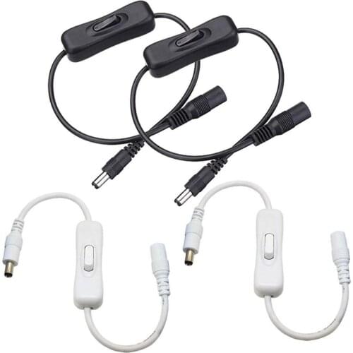 DC12-24V Cable With Switch Male To Female Switch ON OFF Cable Toggle LED Light Power Cord Toggle LED Light Power Cord