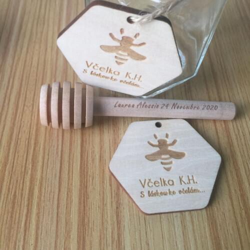 Custom wooden bee wooden tags,laser cut tags, personalized Gift tag,Wedding gifts wood Hang Tags