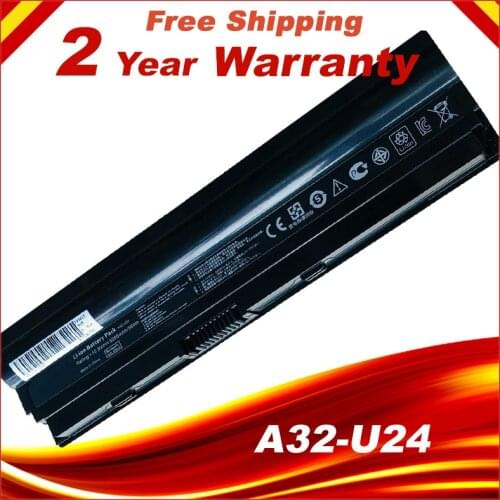 New 6cells laptop battery FOR ASUS U24 U24A U24E Series A31-U24 A32-U24 free shipping
