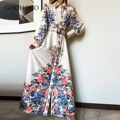 GOOHOJIO 2021 New Autumn And Winter Temperament Long Sleeve Women Dress High Waist Dresses for Women Fashionable Dress Women