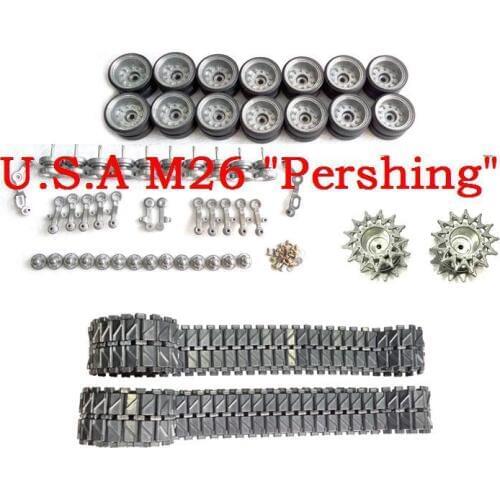 Henglong 3838-1 1/16 1:16 U.S.A M26 "Pershing" RC tank Upgrade parts Steel Gear box with motor/Metal track/metal wheel hub set