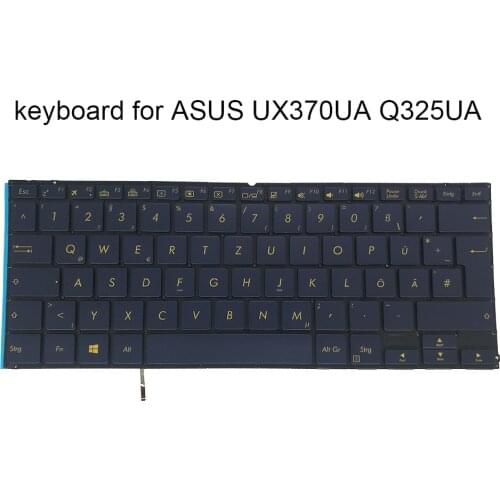 German backlit laptop Keyboard for Asus UX370 Q325UA UX370UA UX370UAF GR Euro qwerty notebook pc Keyboards blue New 0KN1 1V1GE12