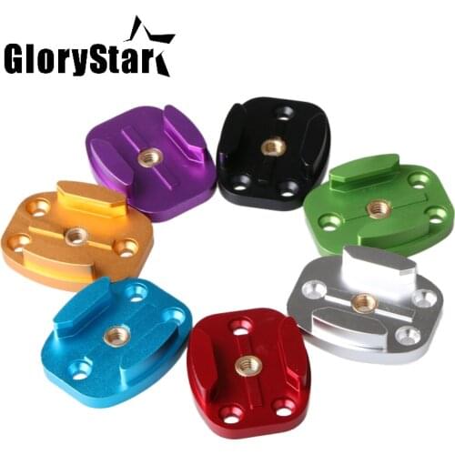 Aluminum Alloy Flat Surface Mount For GoPro Hero 6 5 3 4 Session Xiaomi Yi 4K SJCAM SJ5000 m20 Eken Mount Go pro OSMO Accessory