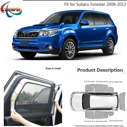 For Subaru Forester 2005-2012 Car Full Side Windows Magnetic Sun Shade UV Protection Ray Blocking Mesh Visor Car Accessories