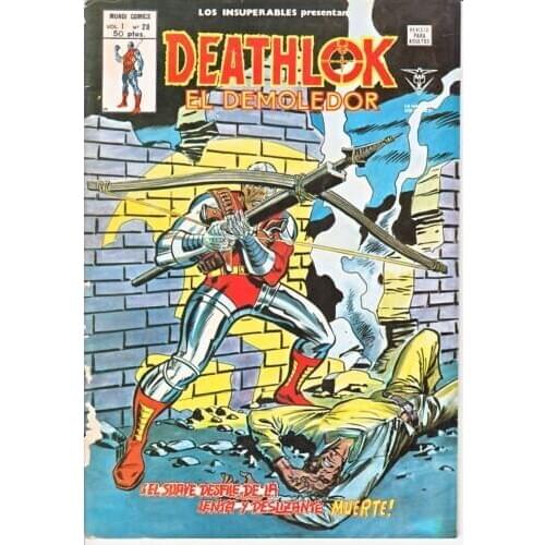 MARVEL, the INSUPERABLES present VOL I No 28 DEATHLOK EL DEMOLEDOR, ED. VERTICE, year 1977, author DOUG MOENGH, Spanish comic