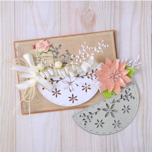 YaMinSanNiO Metal Cutting Dies Semicircle Doily Fold Card Making Lace Edge Scrapbooking Paper Craft Album Card Diy Make New 2020
