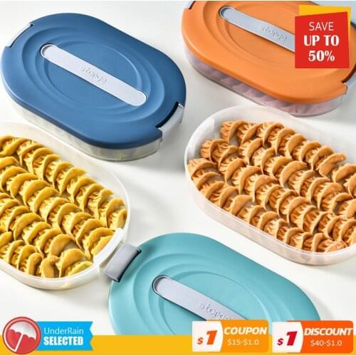 Multilayer Dumpling box frozen dumpling household refrigerator dumpling storage box frozen dumpling box wonton box dumpling tray