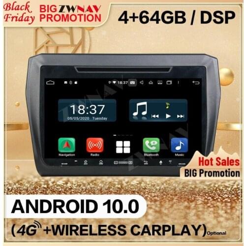 128G Carplay Double Din For Suzuki Swift 2017 2018 2019 Android10 Multimedia Screen Player Audio Radio GPS Navi Head Unit Stereo