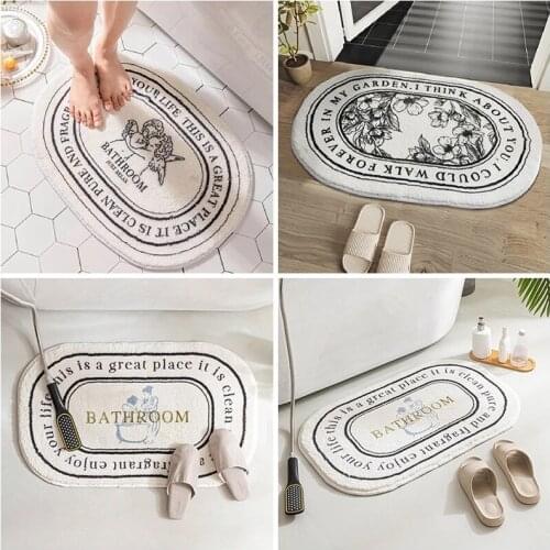 Non-Slip Bath Mat INS Style Doormat Absorbent Carpets Entrance Mats Balcony Porch Area Rugs Living Room Bathroom Rug