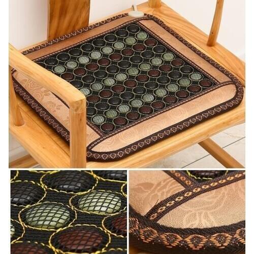 New Infrared Heating Mat Natural Jade Tourmaline Massage Pad Pain Relief Back Waist Leg Relieve Muscle Health Care Seat Mat 220V