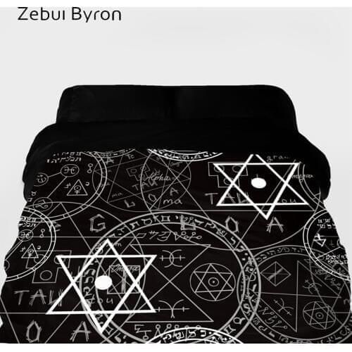 1PCS Duvet Cover,3D HD Print Comforter/Quilt/Blanket Cover 220x240/200x200/140x200,Bedding King/Double Black Pentacles Drop Ship