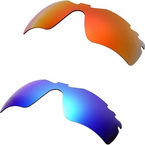 HKUCO Red/Blue 2 Pairs Polarized Replacement Lenses For Radar Path-Vented Sunglasses Increase Clarity