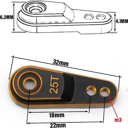 25T Steering Servo Arm Steering Link Arm for 1/10 TRAXXAS TRX4 Defender RC Car Accessories