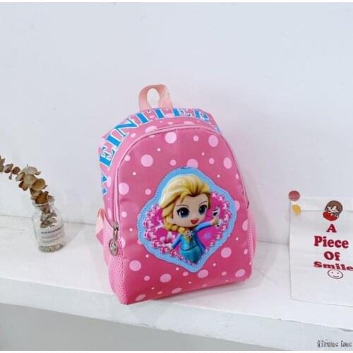 Disney new kindergarten school bag cartoon boys girls baby childrens backpack cute elsa anna child backpack girls bags Sofia