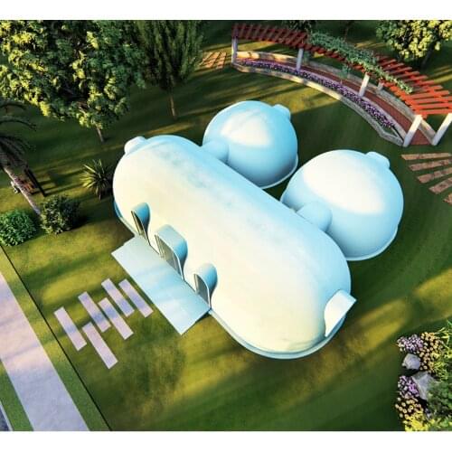 Prefab and graphene dome house and boat Geodesic building prefabricated for vacation（162square meters