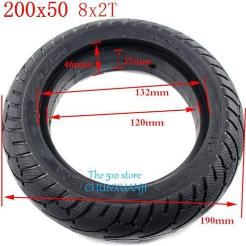 2PCS High quality 200x50 8X2T Solid tyre 8 inch tire fit Electric Self Balancing Hoverboard Scooter 200*50 8x2T tyre