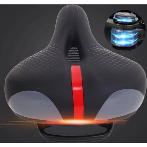 Blue Faux Leather Silicone Thickened Waterproof Breathable Hollow Bike Bicycle Saddle Protective Cushion Portable Bicycle Parts