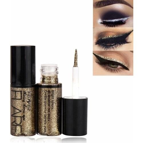 Hot Sale Sexy Portable 5 Colors Shiny Metallic Shiny Smoky Eyes Eyeshadow Waterproof Glitter Liquid Eyeliner Makeup Eyeshadow