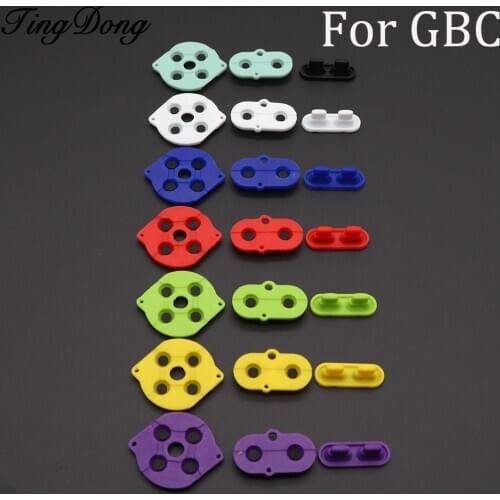 TingDong 2sets For Gameboy Color GBC console buttons repair silicon conductive Rubber pads conductive button A-B d-pad