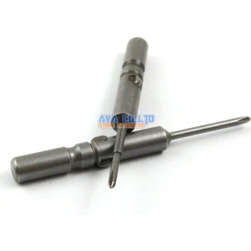 10 Pieces Magnetic Phillips Screwdriver Bit S2 Steel 6mm Shank 60mm Long 1.6mm PH00 Tip