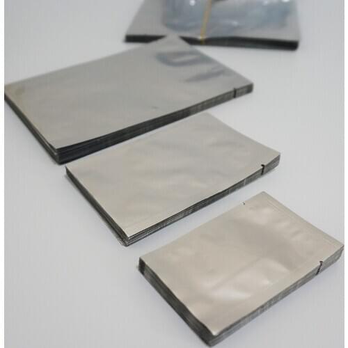 11x16cm Plain Pocket 200 x Silver White Pure Aluminium Foil Bag - Mylar Foil Plastic Vacuum Pouches Heat Seal Food Storage Sack