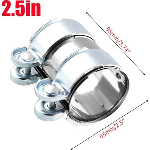 2.5 Inch Exhaust Pipe Joint Connector Socket Clamp Low Carbon Steel Pipe Clamp Joint 65mm Triangle Belt Clamp Easy To Install