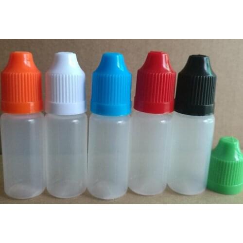 20pcs PET Liquid Bottle PET Plastic Dropper Bottles With ChildProof Cap And Long Fine Tips Clear Eye Liquid Bottle