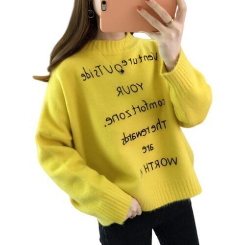 2019 New Autumn Women Sweater Winter Knitted Pullovers Turtleneck Long Sleeve Female Tricot Jersey Jumper Pull Tops Femme P54