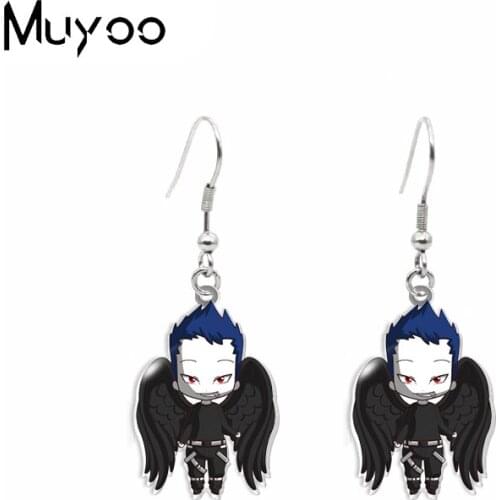 2021 New Acrylic Dangles Death Note Anime Cartoon Yagami Light L Characters Epoxy Fish Hook Earrings