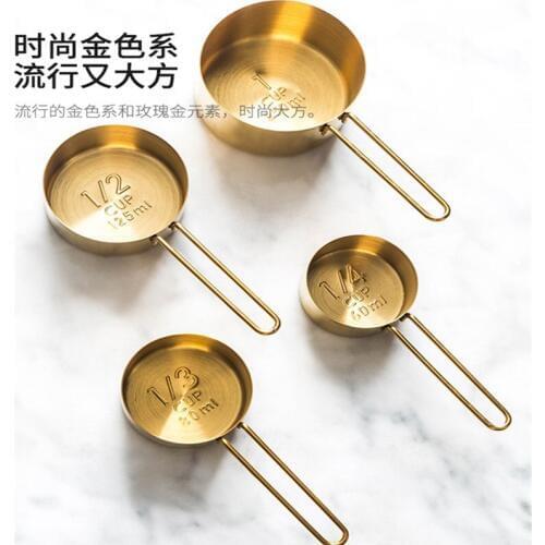 4Pcs/Set Stainless Steel Measuring Spoons Cups Measuring Set Tools Nordic Rose/ Gold Measuring Spoons Set