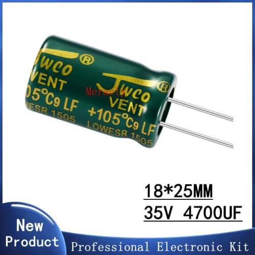 5PCS 35V 4700UF 20% High frequency and low impedance in-line aluminum electrolytic capacitors long life Brand new authentic